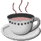 コーヒーの香りの漂うカップの画像